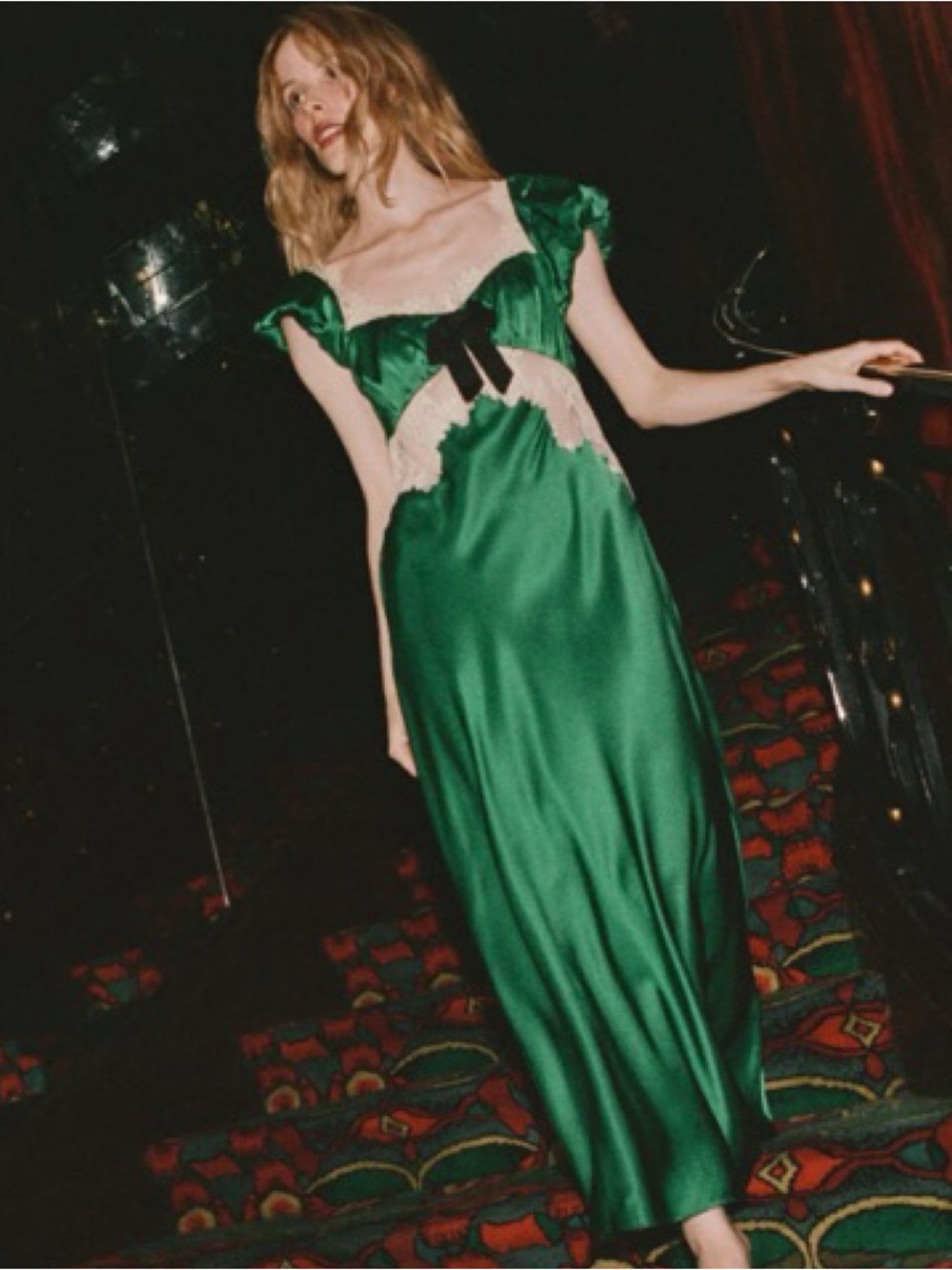 Doen Veda Dress in Emerald Ivy